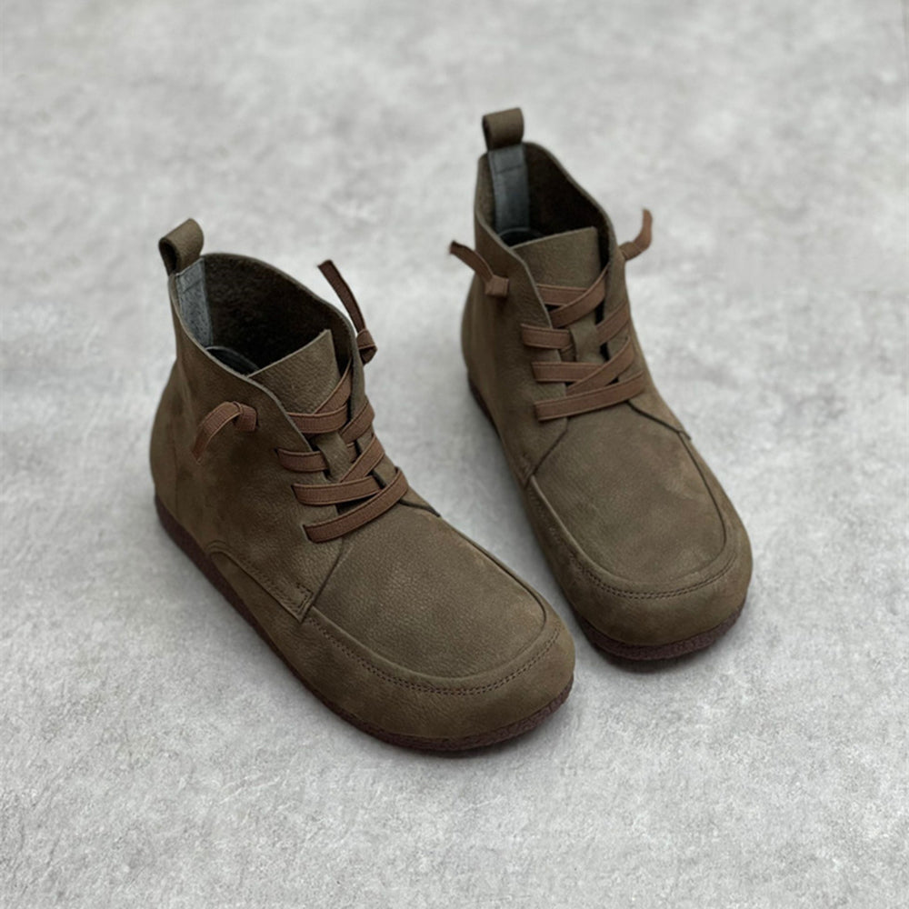 Retro Women Handmade Elastic Ankle Boots