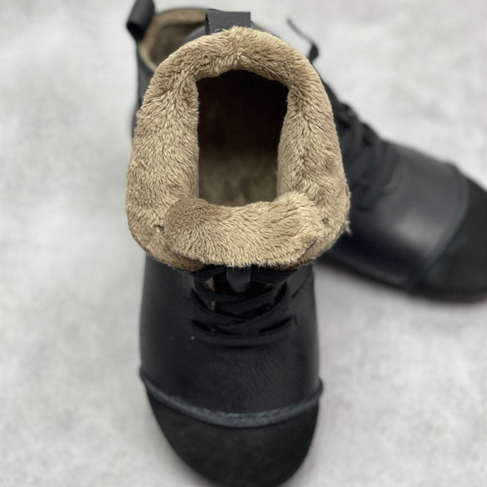 Retro Womens Leather Ankle Boots