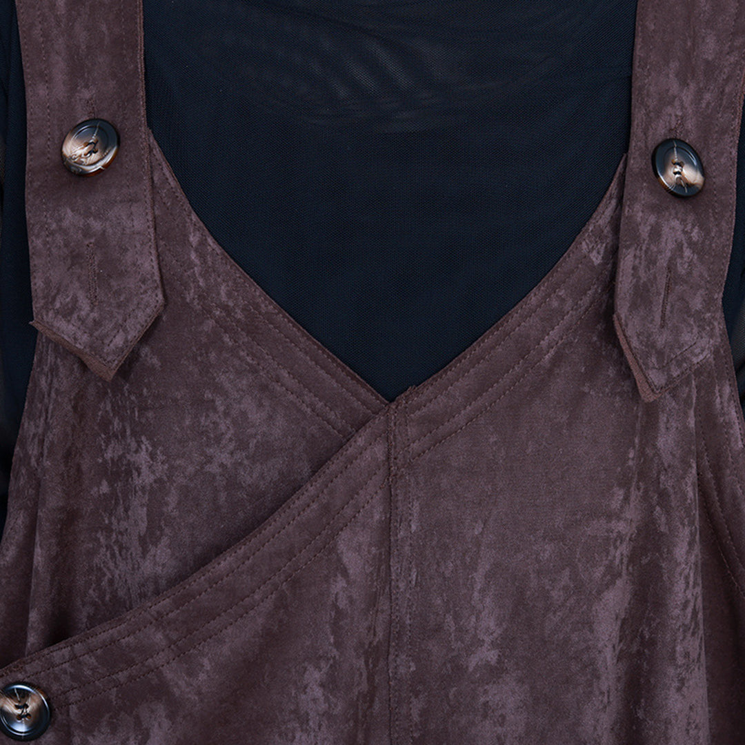 Strap Maxi Dress With Large Pocket - Luckyback