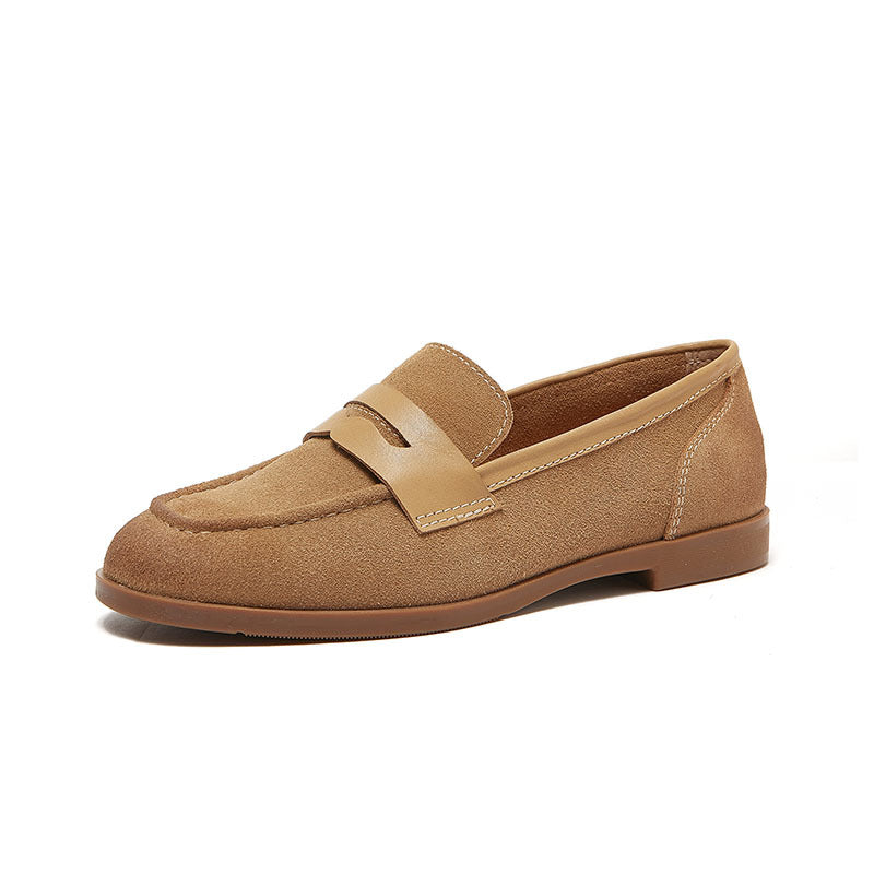 Suede Slip-On Loafers Flat Shoes