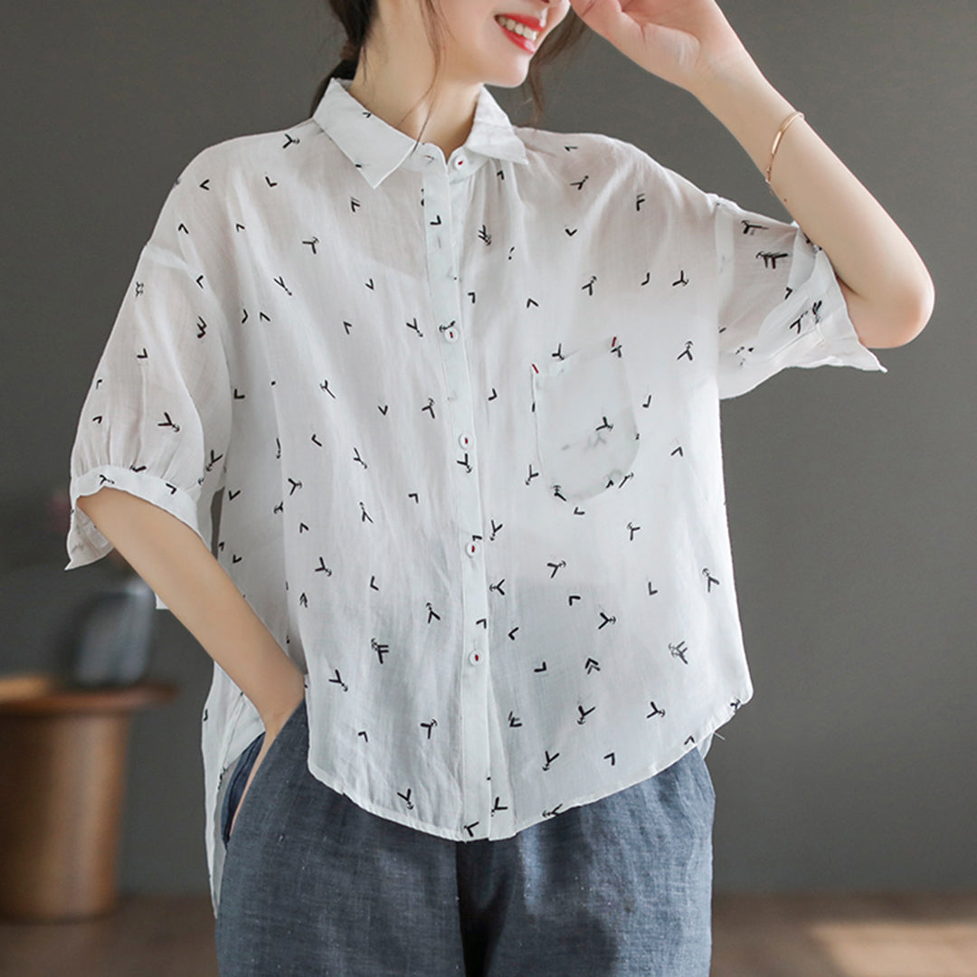 Summer Ramie Breathable Loose Fit Shirt