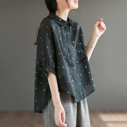 Summer Ramie Breathable Loose Fit Shirt
