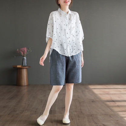 Summer Ramie Breathable Loose Fit Shirt
