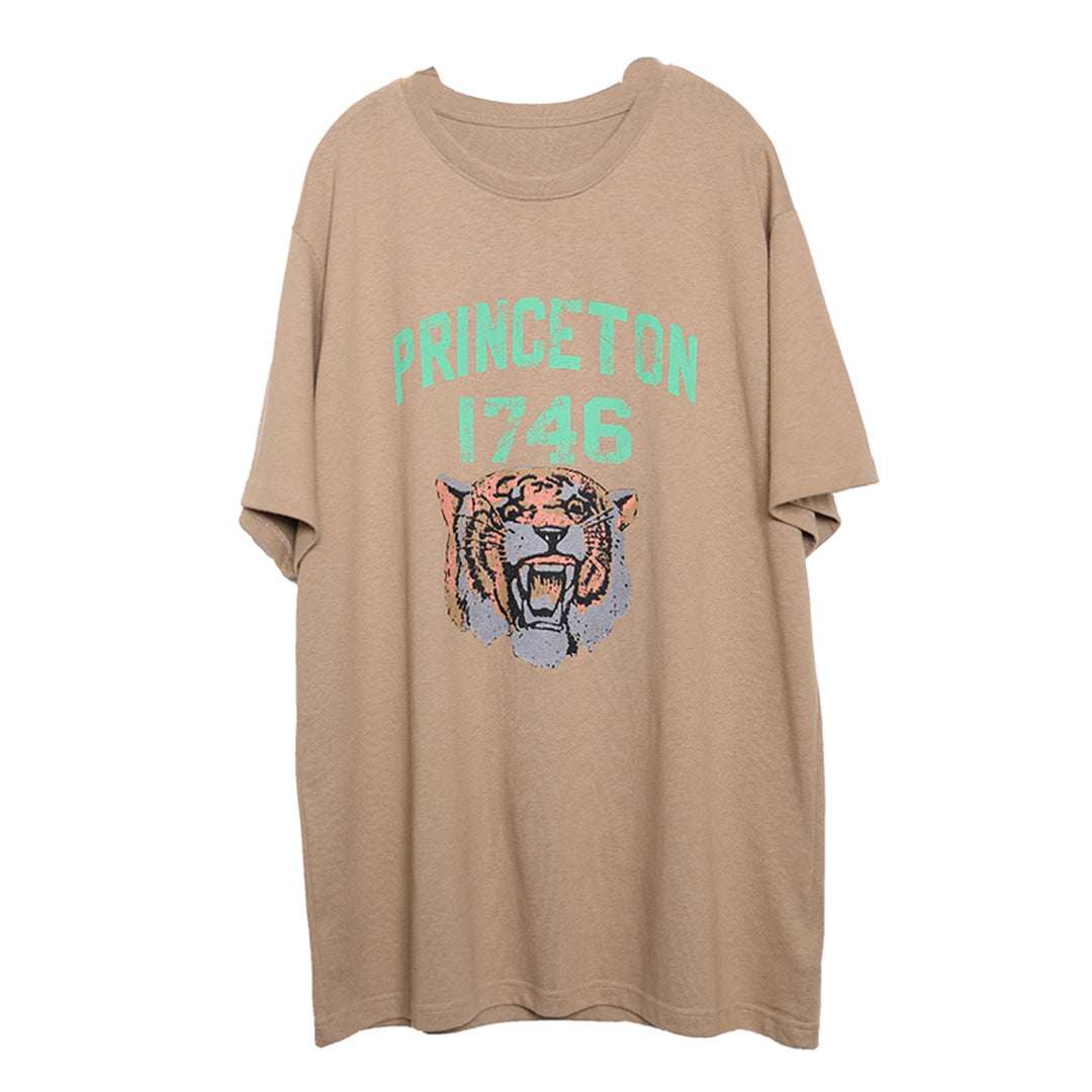 Tiger Printed Crew Neck T-Shirt - Luckyback