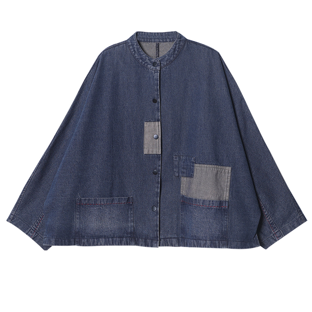 Women Autumn Stitching Denim Jacket