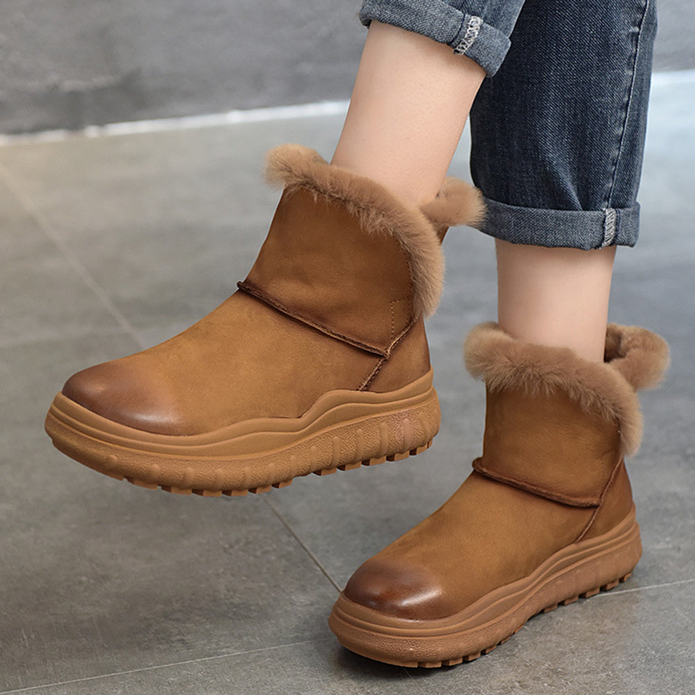Women Winter Plush Fashion Platform Snow Boots