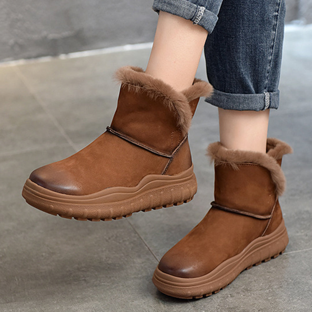 Women Winter Plush Fashion Platform Snow Boots