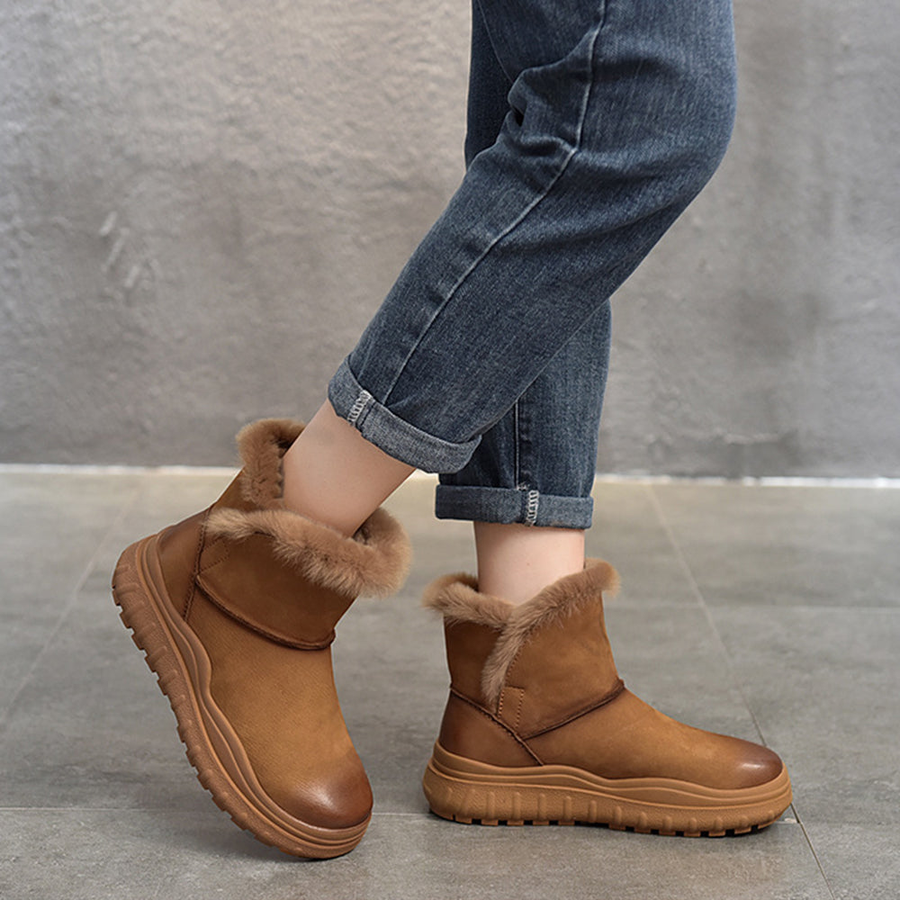 Women Winter Plush Fashion Platform Snow Boots