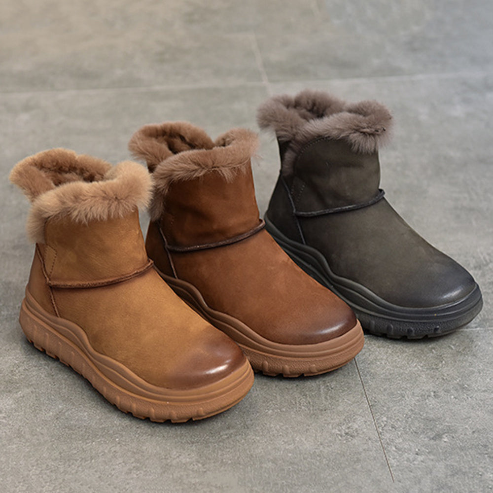 Women Winter Plush Fashion Platform Snow Boots