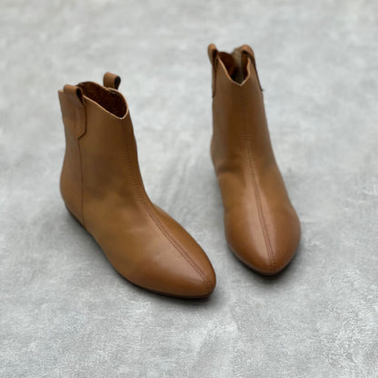 Almond Toe Chelsea Boots With Rear Zippers