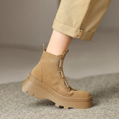 Casual Velcro Platform Suede Boots