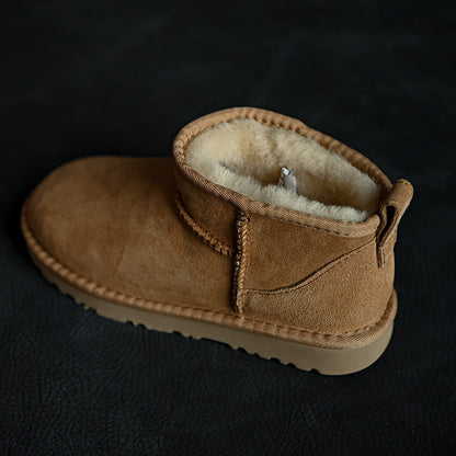 Chestnut Winter Plush-Lined Snow Boots for Women