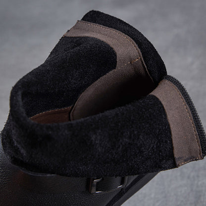 Clip-Toe Flat Sandals Boots With Rear Zippers
