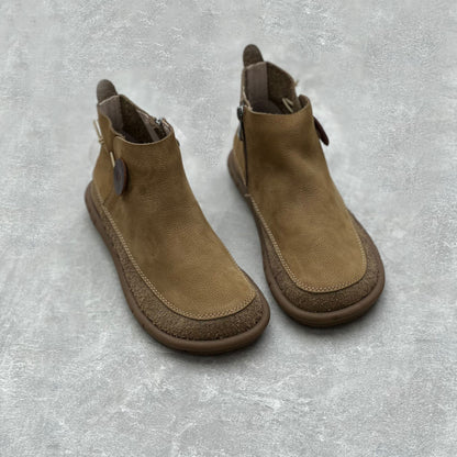 Comfort Handmade Suede Leather Short Boots