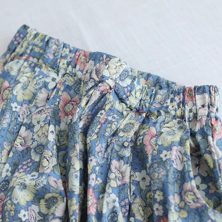 Breezaya Women's Summer A-Line Floral Printed Elastic Waist Casual Skirt | ChicGrl