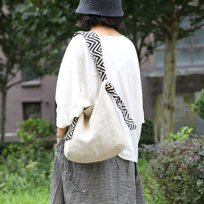 Cotton Linen Crossbody Shoulder Bag