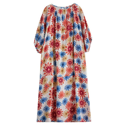 Floral Print Maxi Dress Plus Size