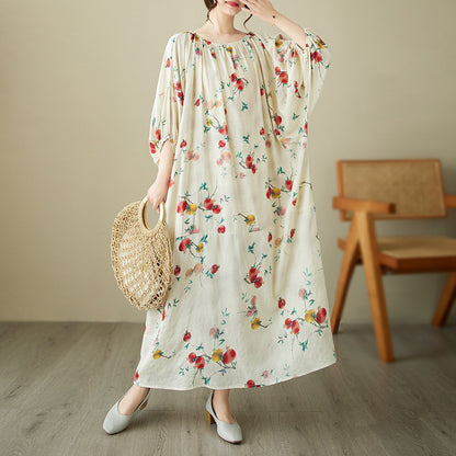 Fruit-print Vacation Maxi Dress