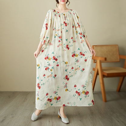 Fruit-print Vacation Maxi Dress