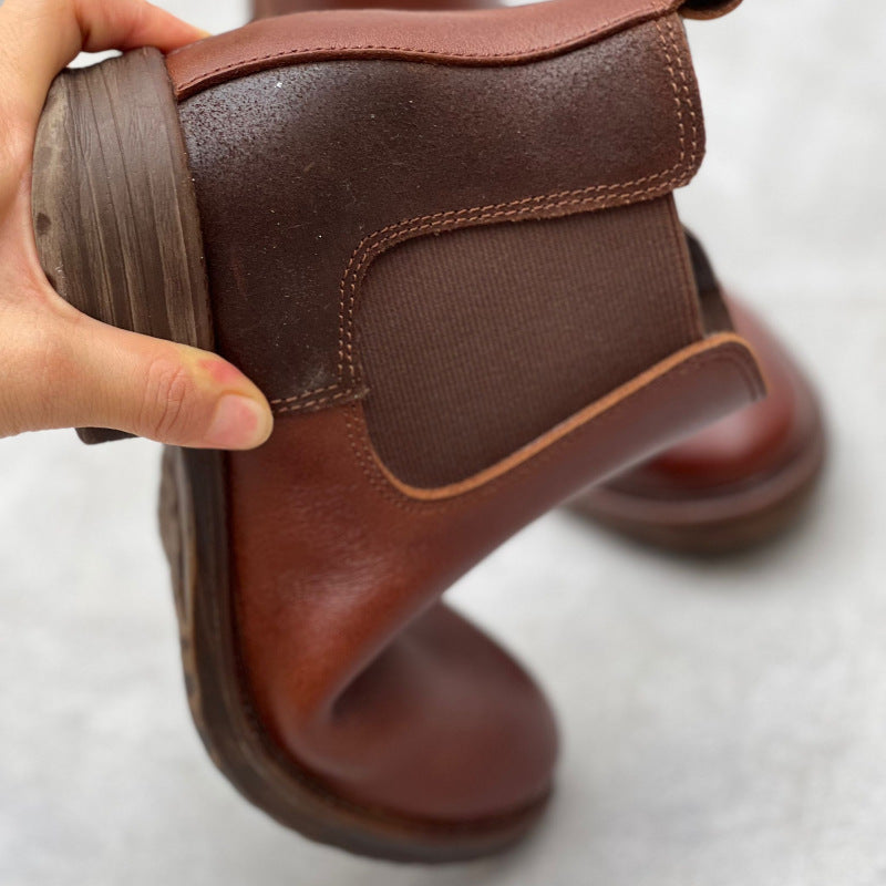 Handmade Chelsea Short Boots For Women