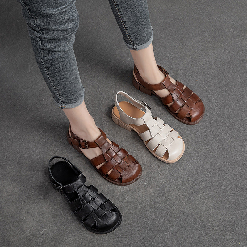 Handmade Leather Fisherman Sandals with Buckle