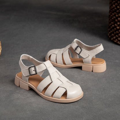 Handmade Leather Fisherman Sandals with Buckle