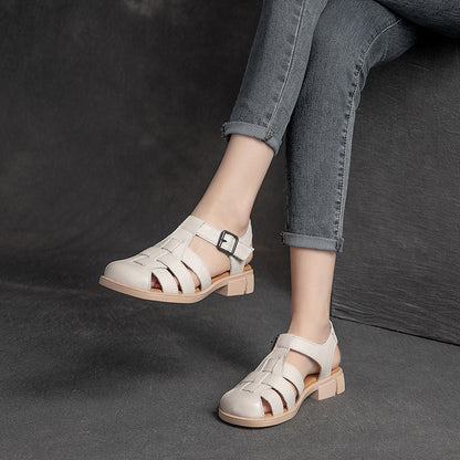 Handmade Leather Fisherman Sandals with Buckle