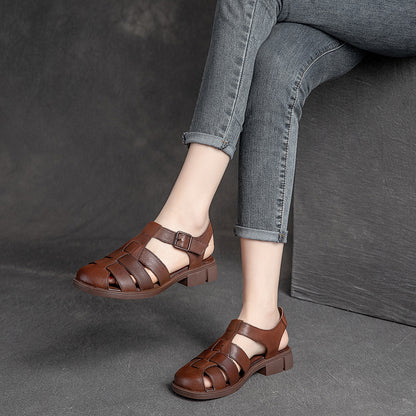 Handmade Leather Fisherman Sandals with Buckle