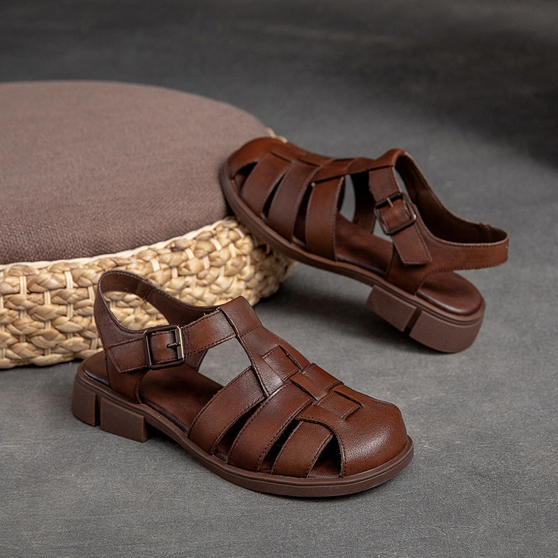 Handmade Leather Fisherman Sandals with Buckle