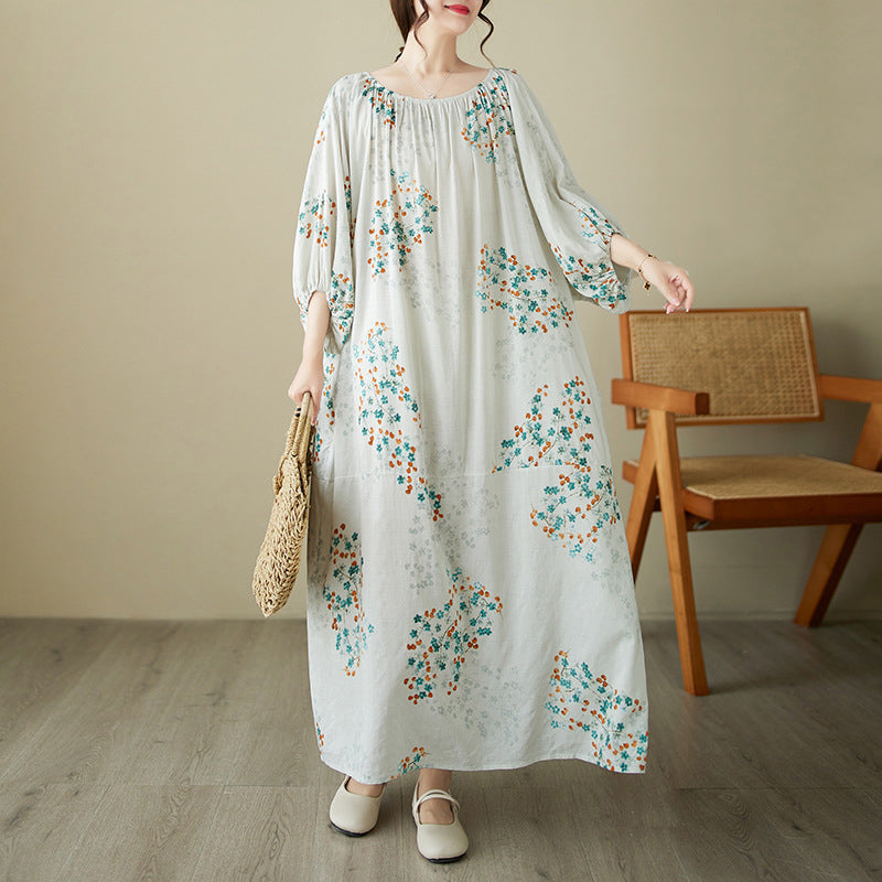 Pastoral Style Summer Print Dress