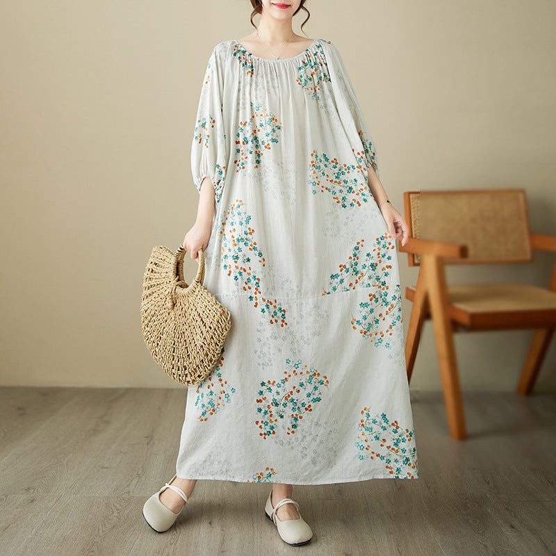 Pastoral Style Summer Print Dress