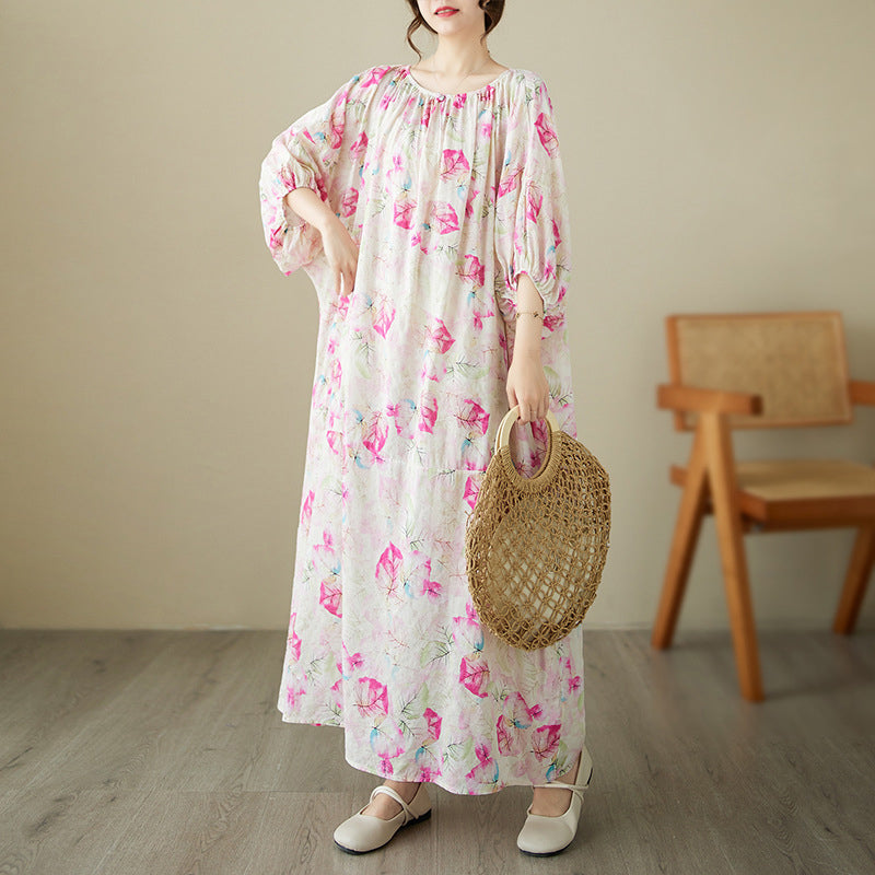 ALON™ – Modest Floral Loose Fit Maxi Dress