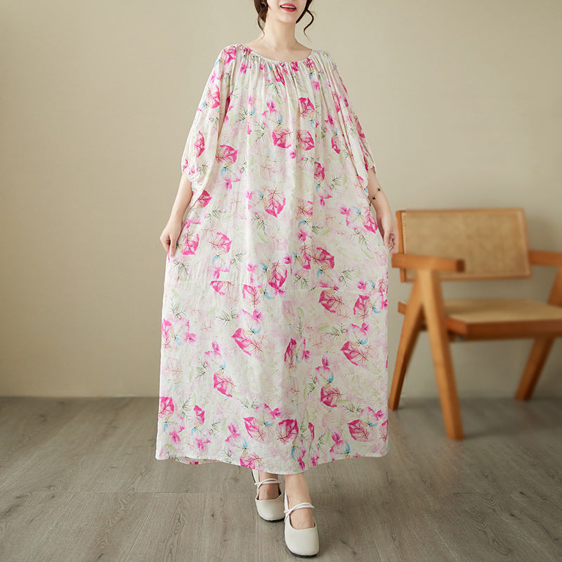 1210644 Black Loose Fit Maxi Dress