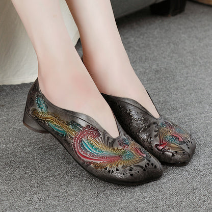 Retro Comfortable Soft Hollow-Out Flat Single Shoes
