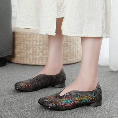 Retro Comfortable Soft Hollow-Out Flat Single Shoes