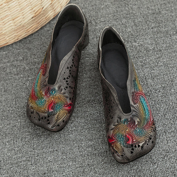Retro Comfortable Soft Hollow-Out Flat Single Shoes