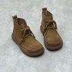 Women Vintage Genuine Leather Pure Color Martin Boots main image 0