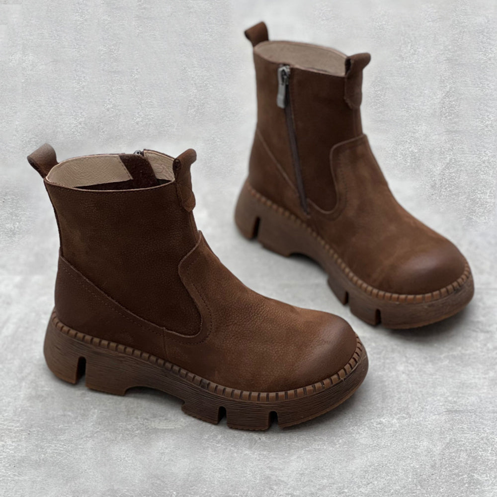 Retro Handmade Versatile Leather Boots