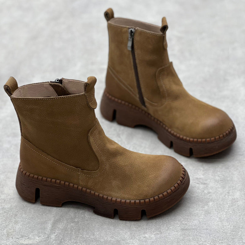 Retro Handmade Versatile Leather Boots