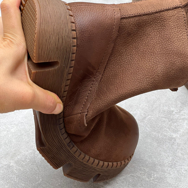 Retro Handmade Versatile Leather Boots