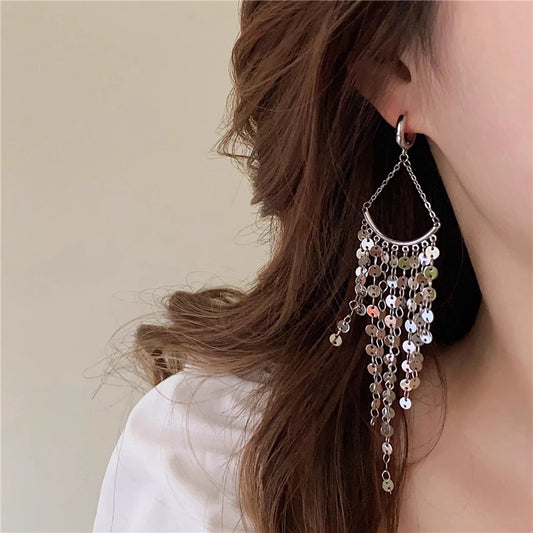 Silver Waterfall Earrings