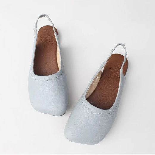 Square Toe Comfortable Sandals Flat Handmade Shoes