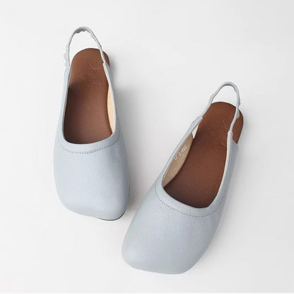 Square Toe Comfortable Sandals Flat Handmade Shoes
