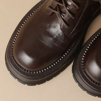 Vintage Lace-up Glossy Martin Boots