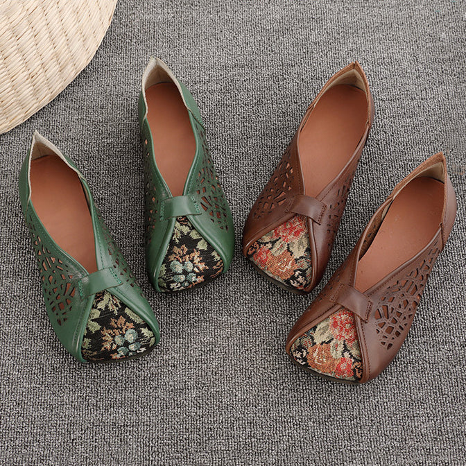 Women Ethnic Style Breathable Paneled Single Shoes