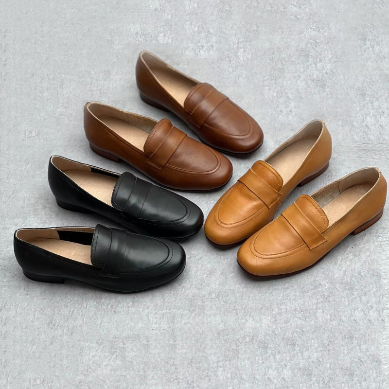 Women Genuine Casual Flat Loafers â Retrosia