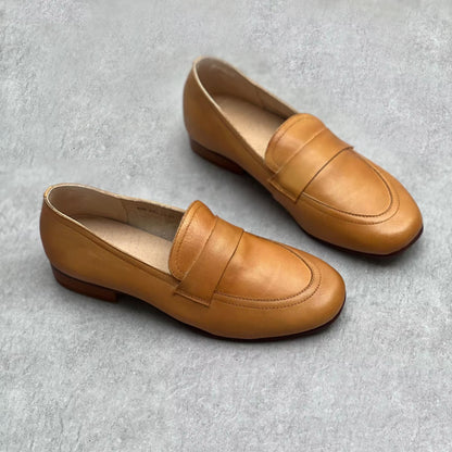 Women Genuine Casual Flat Loafers