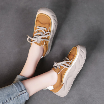 Women Platfrom Casual Leather Sneakers