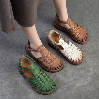 Women Summer Hand-woven Roman Style Sandals – Retrosia