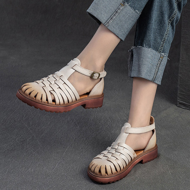 Women Summer Hand-woven Roman Style Sandals – Retrosia